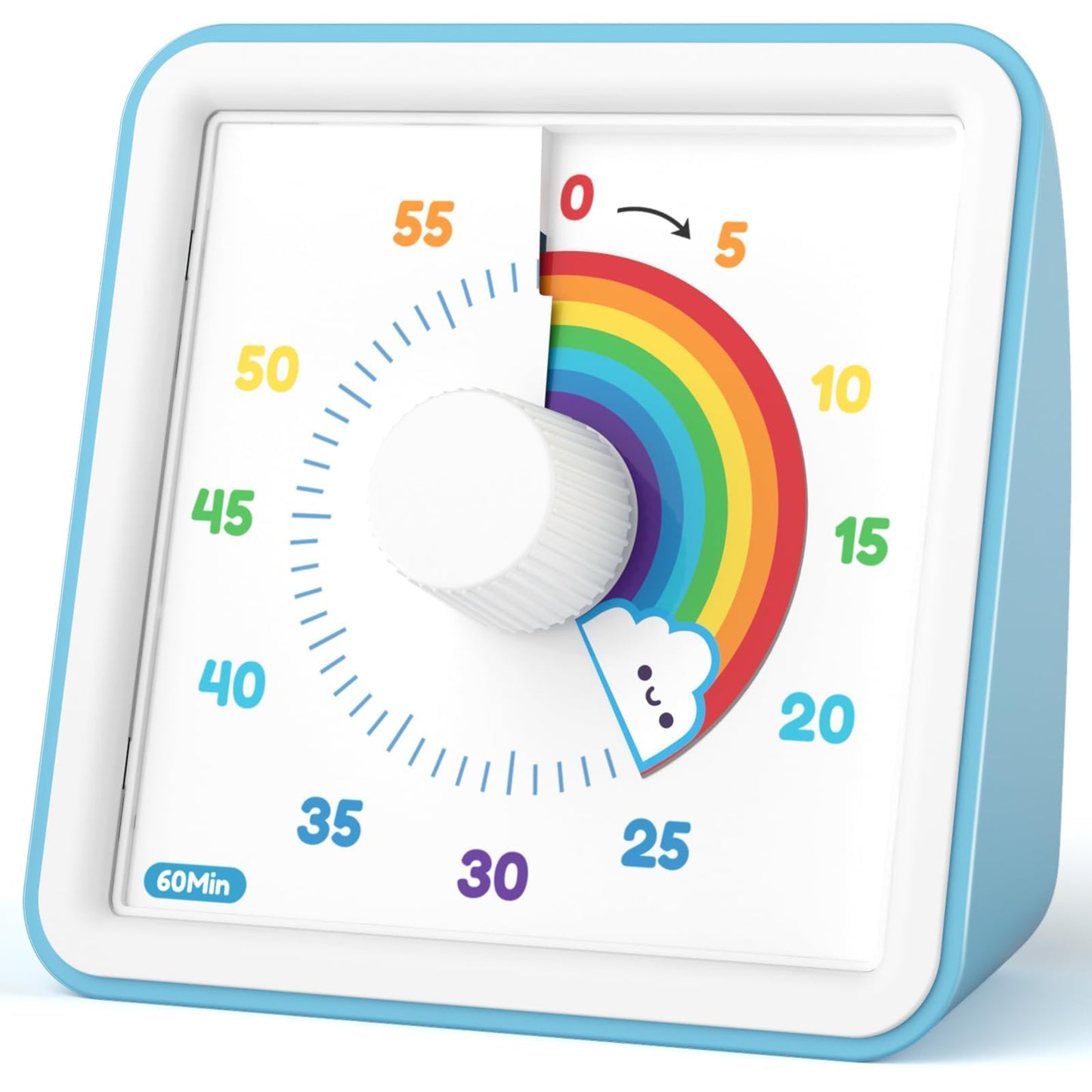 Get LIORQUE Visual Timer for Kids Autism - 60 Minute Countdown, Rainbow Design, Silent, No Ticking!