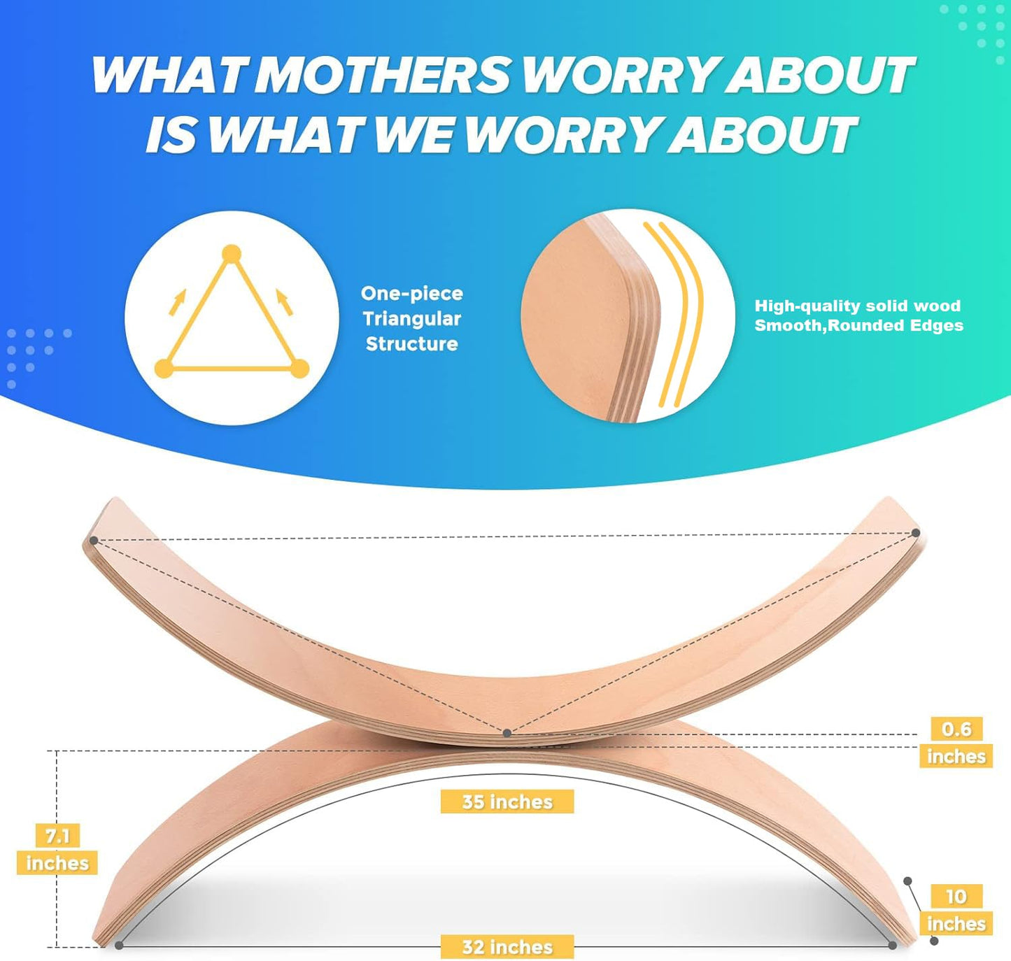 Natural Wood Wobble Board