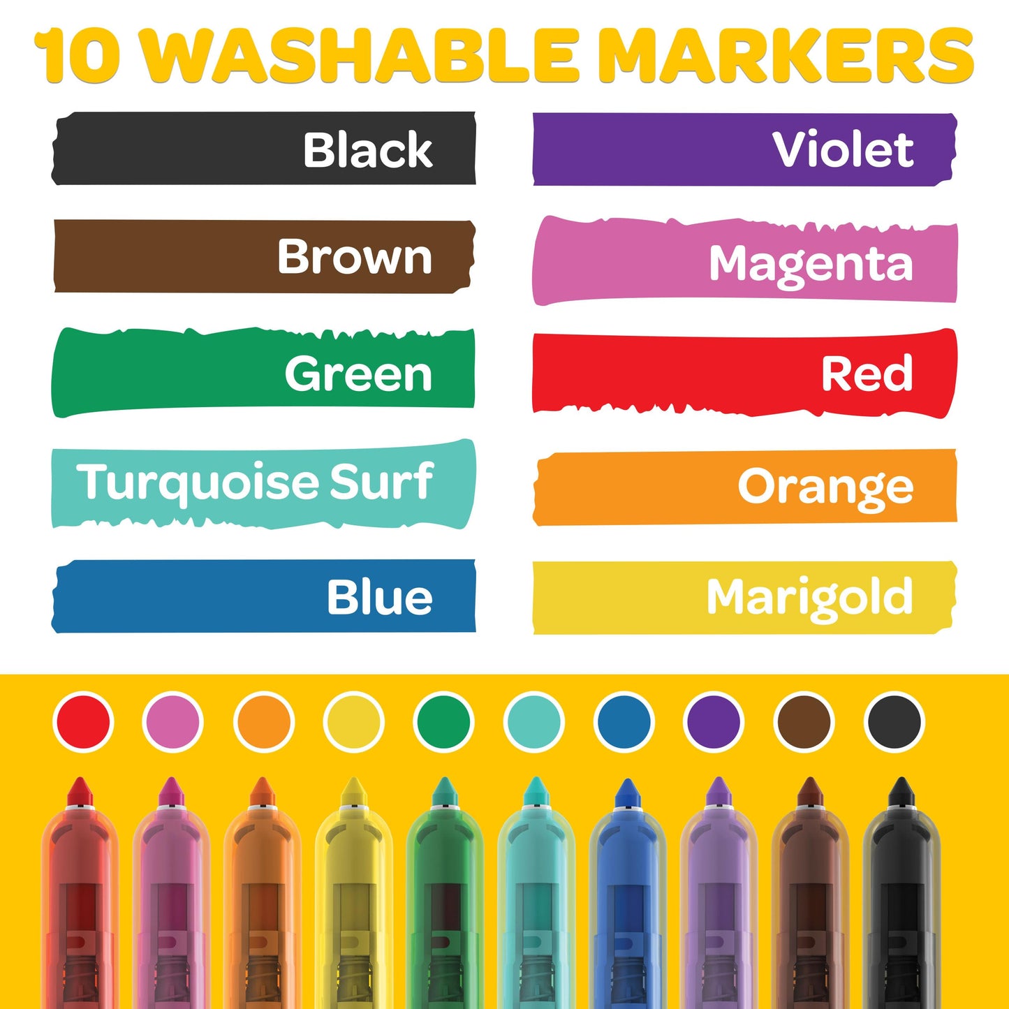 Crayola | 10CT SUPERCLICKS | Retractable Marker | Sensory Speaks | Holiday | Toys | Gift | Boys and Girls | Kids | Arts and Crafts