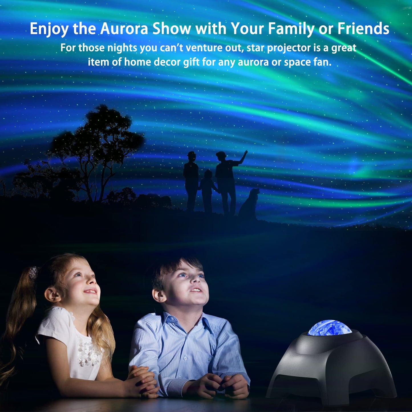 Sensory Night Light | AIRIVO Northern Lights Aurora Projector | Star Projector | Music Speaker | White Noise | Galaxy Projector | For Kids | For Adults | Home Decor | Bedroom Ceiling Dance Party