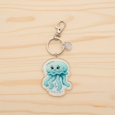 Moon Jellyfish keychain