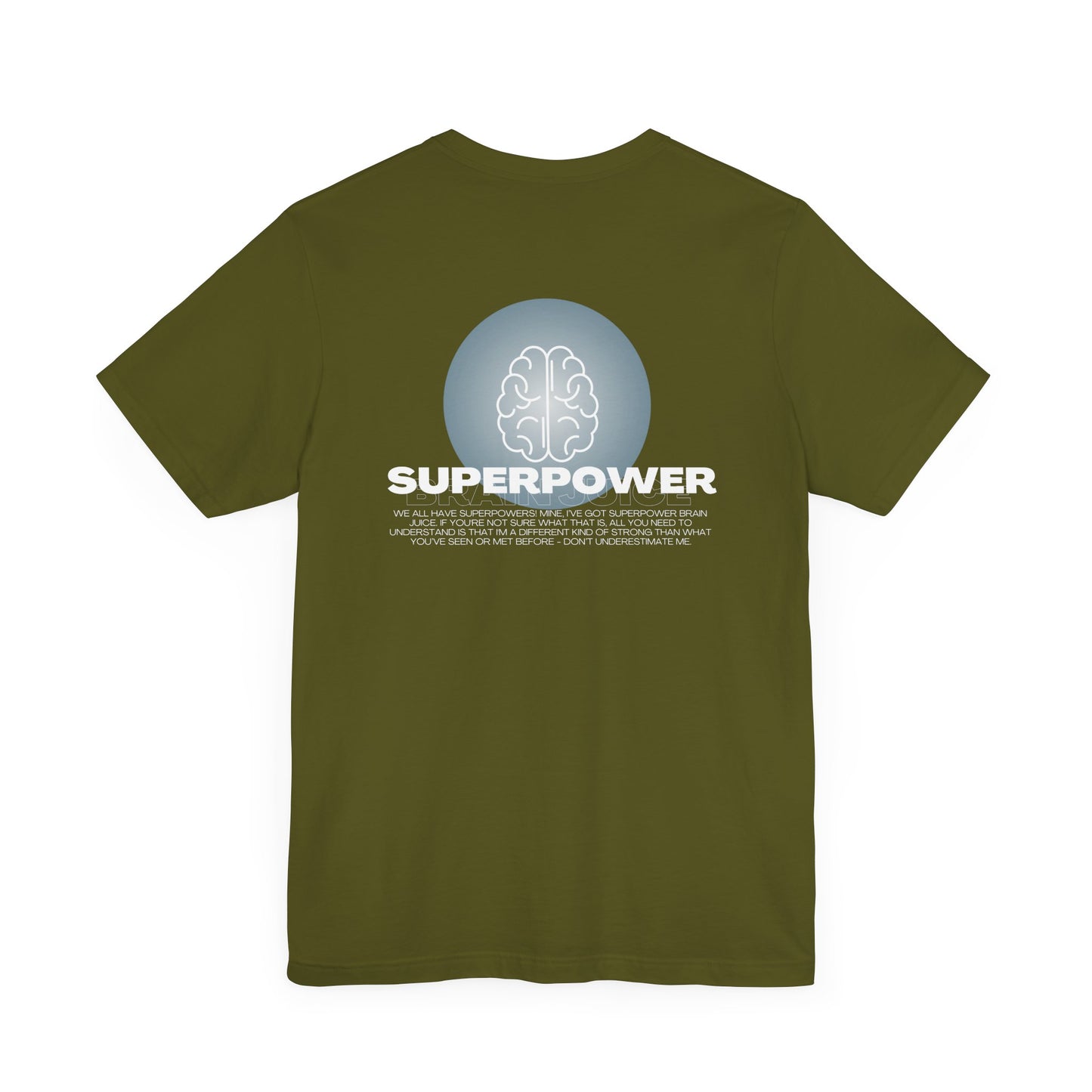 Superpower Brain Juice Unisex Jersey Tee for Adults
