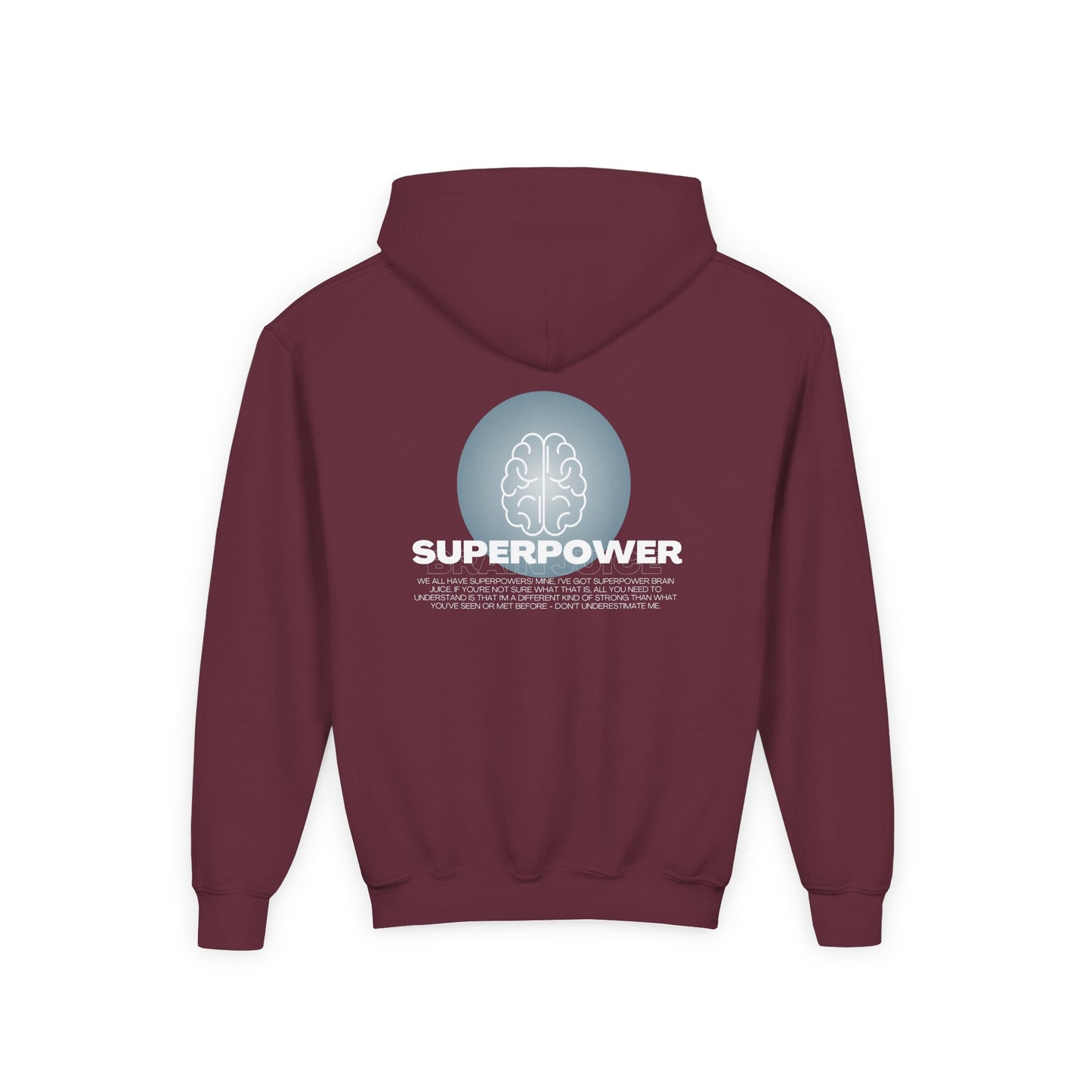 Sweat à capuche Superpower Brain Juice pour enfants