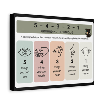 Canvas Print: 5-4-3-2-1 | Black Background
