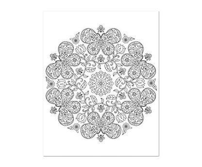 Coloring Book | Large Print Easy Color & Frame | In The Garden | Stress Free | Adult Coloring Book | Kids Coloring Book