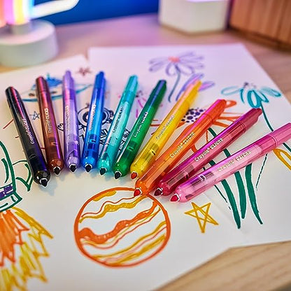 Crayola | 10CT SUPERCLICKS | Retractable Marker | Sensory Speaks | Holiday | Toys | Gift | Boys and Girls | Kids | Arts and Crafts