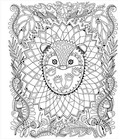 Coloring Book | Large Print Easy Color & Frame | The Forest | Stress Free | Adult Coloring Book | Kids Coloring Book