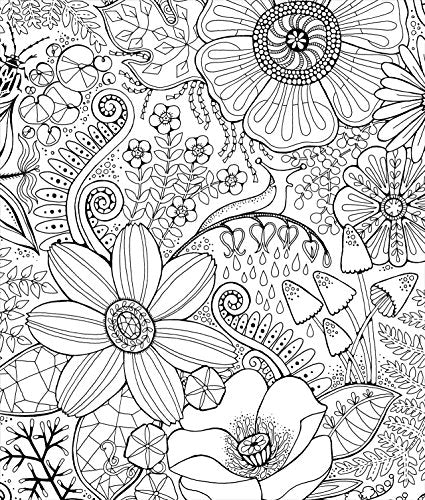 Coloring Book | Large Print Easy Color & Frame | The Forest | Stress Free | Adult Coloring Book | Kids Coloring Book