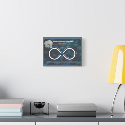 Moon Jellyfish Guided Breathing Canvas | Dark Blue
