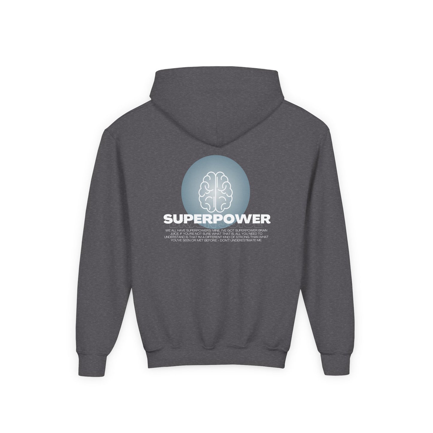 Sweat à capuche Superpower Brain Juice pour enfants