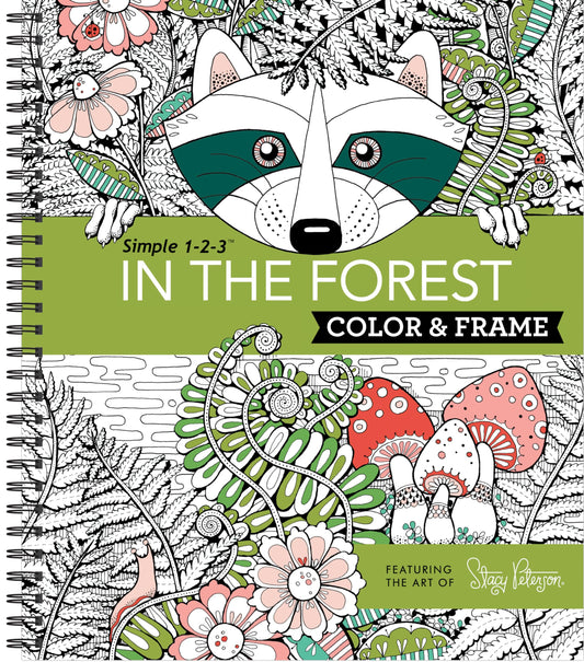 Coloring Book | Large Print Easy Color & Frame | The Forest | Stress Free | Adult Coloring Book | Kids Coloring Book