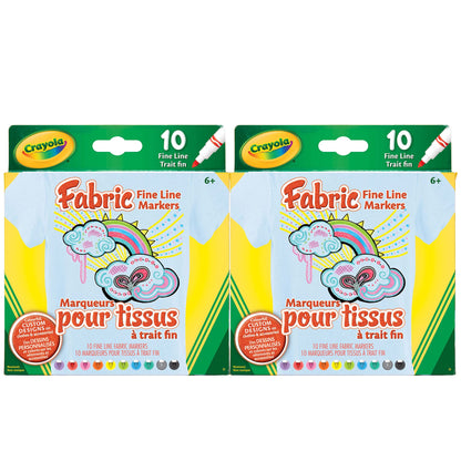 Fabric Markers | 2pk Bundle | Crayola | Perfect For Custom Designs on Clothes and More!