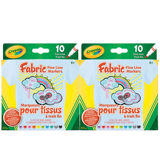 Fabric Markers | 2pk Bundle | Crayola | Perfect For Custom Designs on Clothes and More!