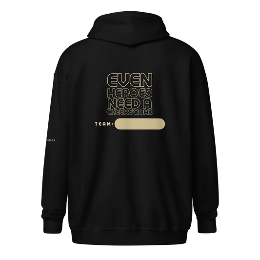 Even Heroes Need a Cheer Squad | Unisex Zip Hoodie