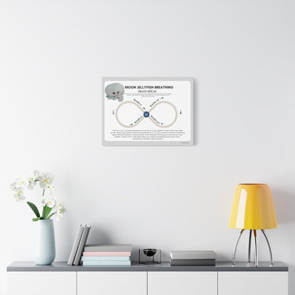 Moon Jellyfish Guided Breathing Canvas | Grey