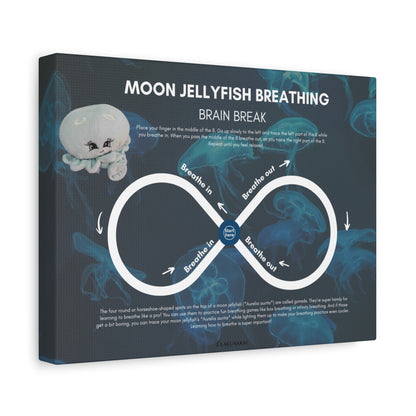 Moon Jellyfish Guided Breathing Canvas | Nature