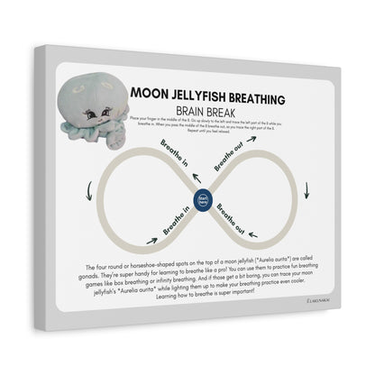 Moon Jellyfish Guided Breathing Canvas | Grey