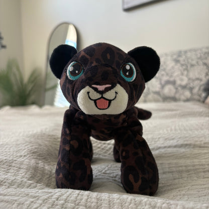 black leopard weighted stuffed animal