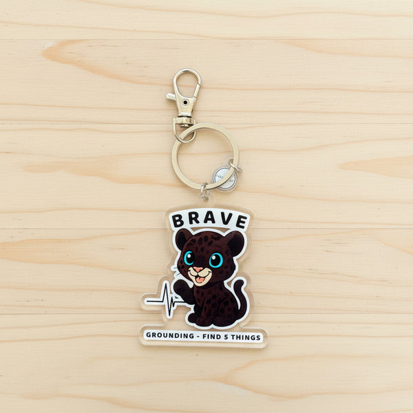 Keychain with skill text